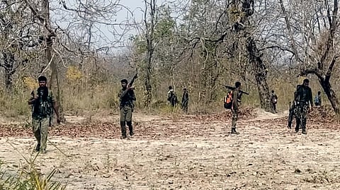 Security personnel carry out anti-Naxal operations in Chhattisgarh's Sukma district.