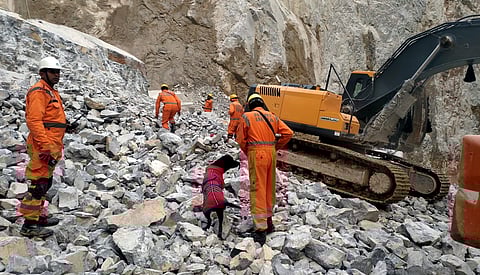 The state government has announced a three-tier probe into the incident by the police, the mining department, and the district administration.