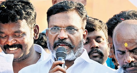 Viduthalai Chiruthaigal Katchi (VCK) president Thol Thirumavalavan.