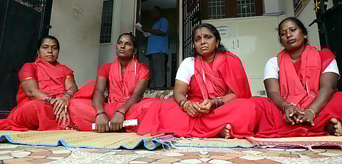 The workers vowed to continue their protest until demands are met