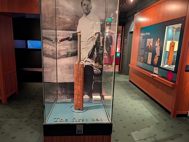 Bradman's first bat