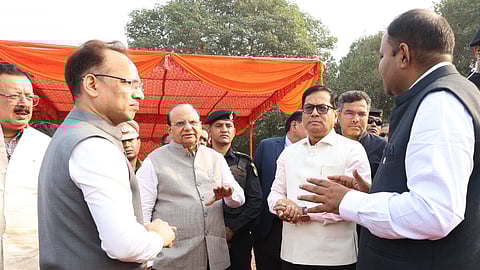 Sarbananda Sonowal, along with Delhi Lieutenant Governor Vinai Kumar Saxena and cabinet ministers Parvesh Verma and Kapil Mishra, on Tuesday reviewed the progress of the upcoming Yamuna cruise service