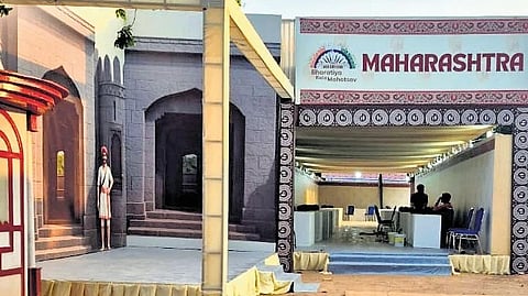 Arrangements underway for the Bharatiya Kala Mahotsav at Rashtrapati Nilayam, Bolarum, on Wednesday