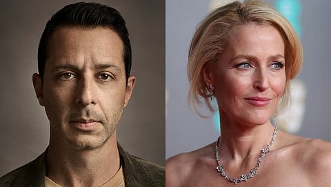 (L) Jeremy Strong; (R) Gillian Anderson