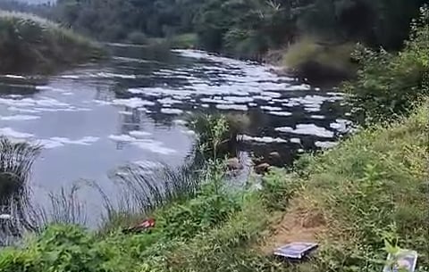 Foam-filled untreated water was let into the river, and several people who took a dip in the Cauvery near Kushalnagar complained of skin irritation.