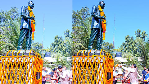 Mohan Charan Majhi paid Floral tribute to ‘Utkala Kesari’ Dr. Harekrushna Mahatab at Odisha Assembly on his birth anniversary, honoring his legacy in politics, literature, and social development.