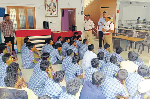 Cyber crime awareness meeting in Junior college