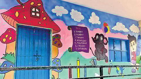 Enthusiastic members of Ananya have painted and decorated several government schools in the remote tribal hamlets.