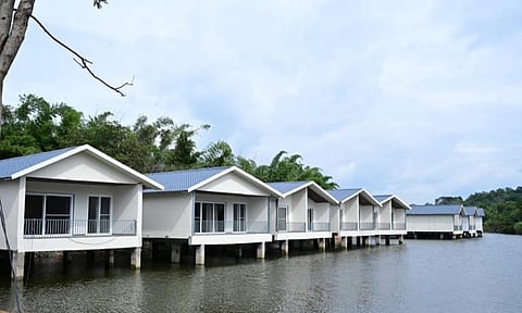 40 lakeside cottages, swimming pool and restaurant offer the feel of an upmarket resort, while still being set deep within a forest landscape.