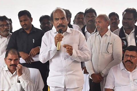 State SC corporation chairman KS Jawahar visited Bandlamudi attack incident victims in the Bandlamudi SC colony on Monday.