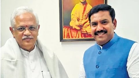 BY Vijayendra with BJP National General Secretary (Organisation) BL Santhosh.