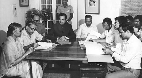 Signing of Assam Accord in 1985.
