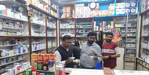 Medicine shop raid.
