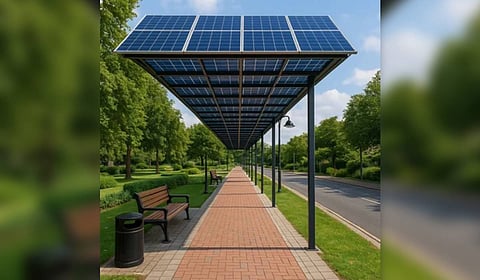 A key feature is the installation of a 10 kWp solar grid system, making it a green, smart public utility.