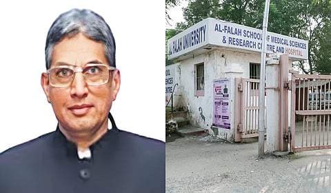 Jawad Ahmed Siddiqui(L), chairman and founder of Al Falah University, acquired land in south-east Delhi’s Madanpur Khadar through forged documents.