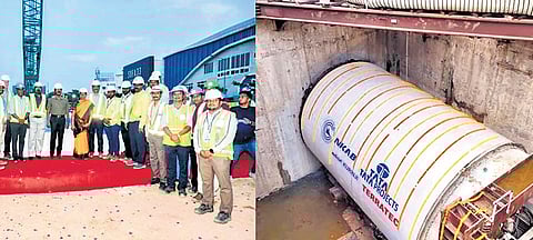 The Chennai metro rail completed a complex tunnelling breakthrough, while simultaneously launching another tunnel boring machine in Kolathur