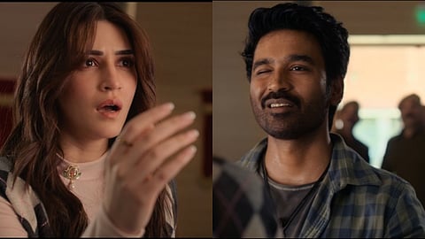 Kriti Sanon (left) and Dhanush in Tere Ishk Mein