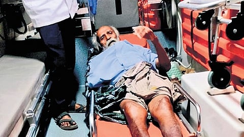 After medical treatment, Srinivas, who has been suffering from paralysis, will be shifted to a senior citizens’ care home