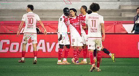 Monaco held on through the closing stages, including seven minutes of stoppage time, after having former Paris defender Thilo Kehrer sent off in the 80th minute.