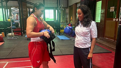 (L-R) Boxer Saweety Boora with filmmaker Avantika Meattle