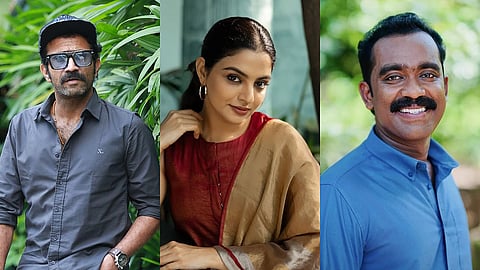 (L to R) Shine Tom Chacko, Nikhila Vimal, Sajin Gopu