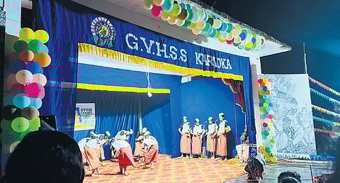 The residents of Kadakam area in Karadukka village bid adieu to their favourite
stage with one last performance on Tuesday evening