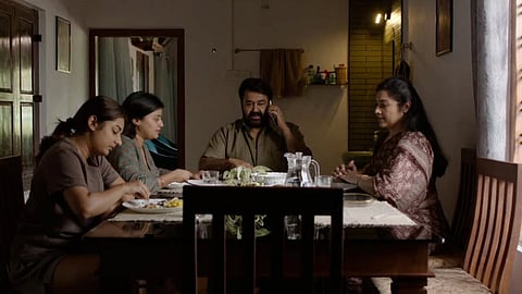 Mohanlal, Meena, Ansiba Hassan, and Esther Anil in Drishyam 3
