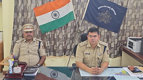 KGF Superintendent of Police Shivanshu Rajput and Deputy Superintendent of Police Lakshmiah.