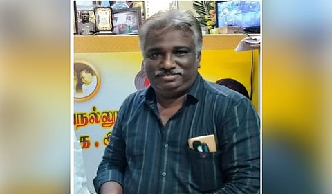 Muthukumarasami was hacked to death inside his office.