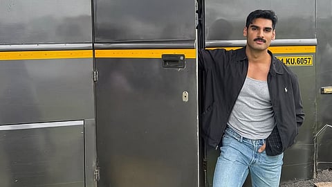 Ahan Shetty on sets of Border 2