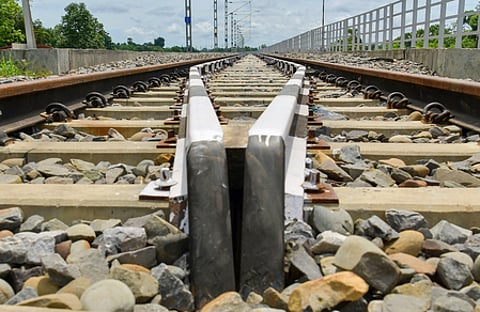 The grinding stone has been removed from the track and secured as evidence.