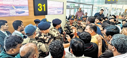 Passengers question flight delays at Bengaluru airport on Friday
