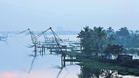Pizhala was covered in smog in the early morning on Friday