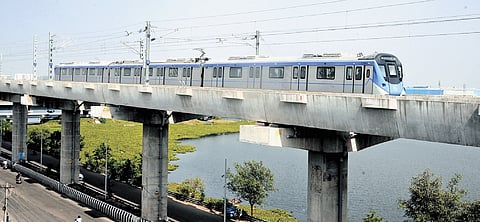 The third trial of CMRL Phase 2 project from Porur to Poonamallee station.