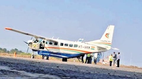 The flight taking-off from Rourkela Airport