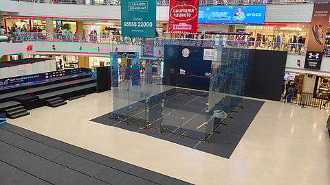 The Glass court erected in Express Avenue Mall