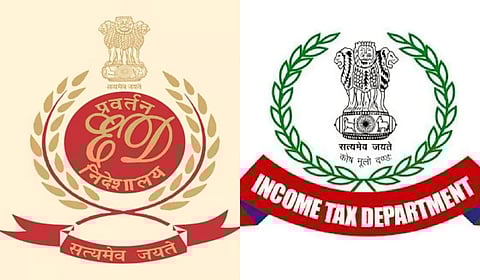 Enforcement Directorate (ED) and Income Tax (IT) department logo used for representation.