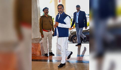 Jharkhand CM Hemant Soren during the Winter session of the state Assembly, in Ranchi.
