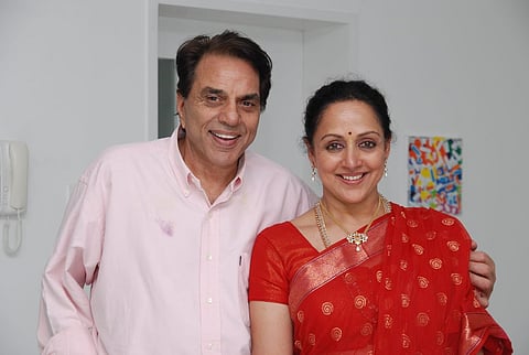 Hema Malini shared photographs from her life with Dharmendra on X.