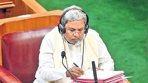 CM Siddaramaiah at Suvarna Vidhana Soudha on Tuesday