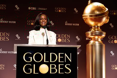 Skye P. Marshall appears during the nominations announcement for the 83rd Golden Globes.