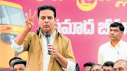 Rama Rao recalled the support extended by auto drivers during the Telangana movement, noting their rallies and role during K Chandrasekhar Rao’s fast.
