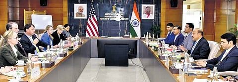 US team during negotiations with Indian officials in New Delhi on Wednesday.