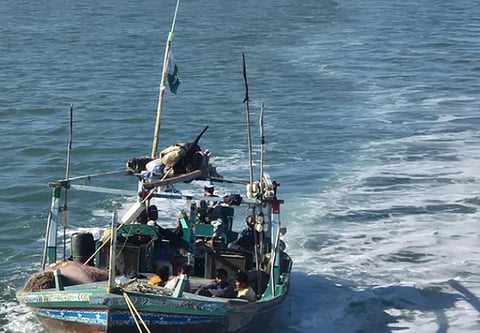 Indian Coast Guard arrested eleven Pakistani fishermen in Indian waters near Jakhau, in Kutch on Wednesday