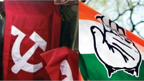 CPM and Congress flags used for representational purposes only