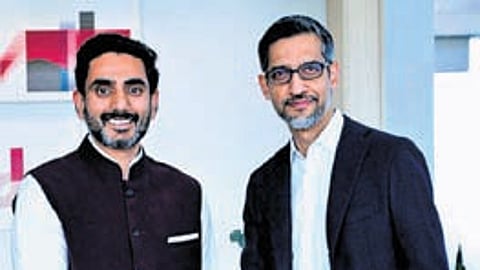 IT Minister Lokesh meets Google CEO Sundar Pichai in the US.