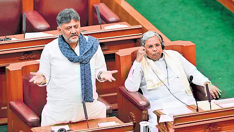 Deputy Chief Minister DK Shivakumar and Chief Minister Siddaramaiah