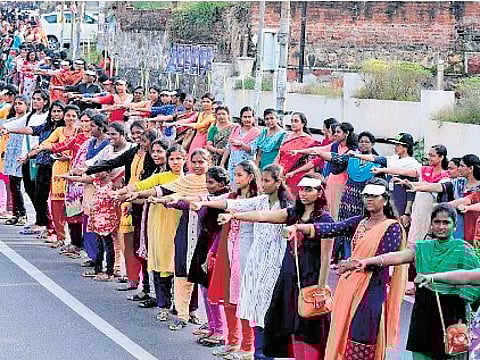 The journey from the ‘Vanitha Mathil’ to events like ‘Ayyappa Sangamam’ signals a clear shift in direction for the party