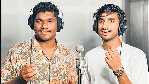 Danish Padinjattumuri and Irfan Mudikkode at recording studio
