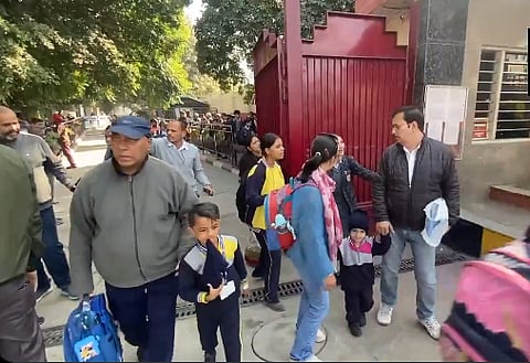 The police searched the school premises immediately after the information was received.